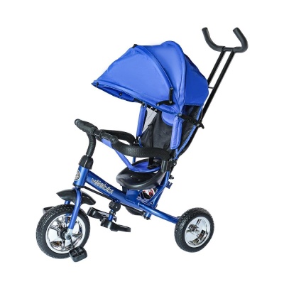 Велосипед трёхколёсный с родительской ручкой Velobibi Меркурий ВЛ-0869 синий 01